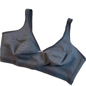 Cacique Lane Bryant Gray Cotton Unlined Full Coverage No Wire Women's Bra 48DDD